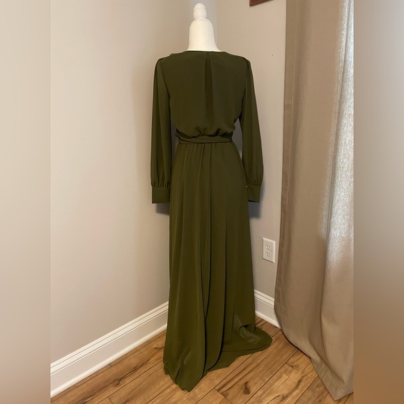 Baltic Born Lydia olive Green Maxi Wrap Dress - Picture 5 of 7